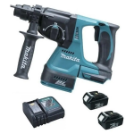 Makita DHR242RME MÁY KHOAN BÊ TÔNG 3 CHỨC NĂNG DÙNG PIN (kèm 02 pin 4.0Ah + sạc nhanh)