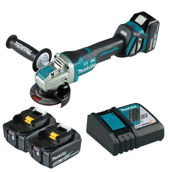 Makita DGA419RTJ MÁY MÀI GÓC DÙNG PIN(100MM/CÔNG TẮC BÓP/ (kèm 02 pin 5.0 + sạc nhanh)