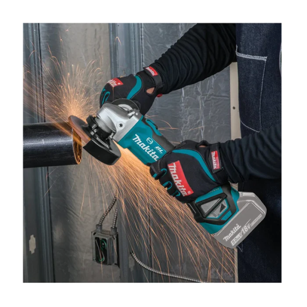 Makita DGA514RTE MÁY MÀI GÓC DÙNG PIN(125MM/CÔNG TẮC TRƯỢ (kèm 02 pin 5.0 + sạc nhanh)