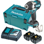 Makita DTW700RTJ MÁY SIẾT BU LÔNG DÙNG PIN(12.7MM/BL)(18V (kèm 02 pin 5.0 + sạc nhanh)