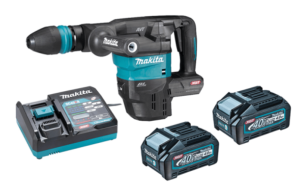 Makita HM001GM202 MÁY ĐỤC BÊ TÔNG DÙNG PIN(CHUÔI GÀI SDS-M (kèm 2 pin 4.0+ sạc nhanh)