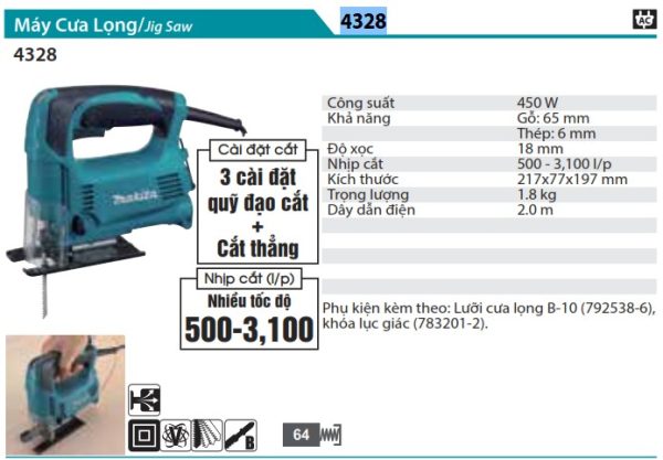 Makita 4328 MÁY CƯA LỌNG