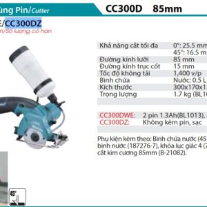 Makita CC300DZ MÁY CẮT DÙNG PIN(85MM)(10.8V) (không kèm pin sạc)