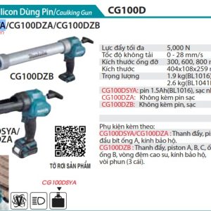 Makita CG100DSYA SÚNG BẮN SILICON DÙNG PIN(12V MAX) (kèm 01 pin + sạc)