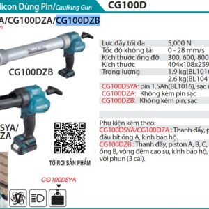 Makita CG100DZB SÚNG BẮN SILICON DÙNG PIN(12V MAX) (không kèm pin sạc)