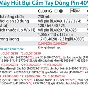 Makita CL003GZ14 MÁY HÚT BỤI DÙNG PIN(MÀU TRẮNG TUYẾT/BL (không kèm pin sạc)