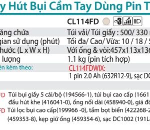 Makita CL117FDX1 MÁY HÚT BỤI DÙNG PIN(KHOANG CHỨA BỤI M (kèm 01 pin + sạc)