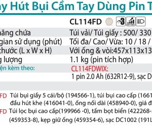 Makita CL117FDX7 MÁY HÚT BỤI DÙNG PIN(KHOANG CHỨA BỤI M (kèm 01 pin + sạc)