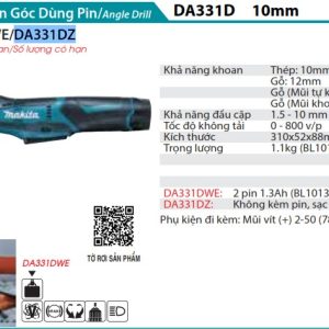 Makita DA331DZ MÁY KHOAN GÓC DÙNG PIN(10.8V) (không kèm pin sạc)