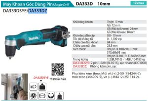 Makita DA333DZ MÁY KHOAN GÓC(12V MAX) (không kèm pin sạc)