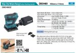 Makita DBO480Z MÁY CHÀ NHÁM RUNG DÙNG PIN(ĐẾ NHỰA/ (không kèm pin sạc)