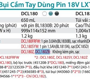 Makita DCL180ZB MÁY HÚT BỤI DÙNG PIN(18V) (không kèm pin sạc)