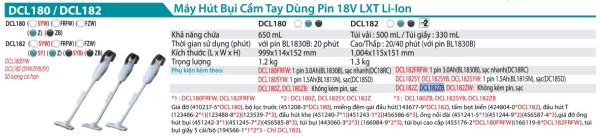 Makita DCL182ZB MÁY HÚT BỤI DÙNG PIN(18V) (không kèm pin sạc)