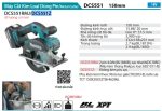 Makita DCS551Z MÁY CẮT KIM LOẠI DÙNG PIN(150MM/BL)(18V) (không kèm pin sạc)