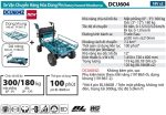 Makita DCU604Z XE VẬN CHUYỂN HÀNG HÓA DÙNG PIN(DẠNG KHUNG/BL)(18VX2)