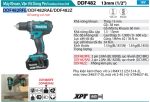 Makita DDF482RFE MÁY KHOAN VÀ VẶN VÍT DÙNG PIN(18V) (kèm 02 pin 3.0 + sạc nhanh)