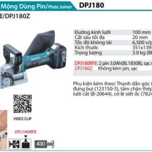 Makita DPJ180RFE MÁY GHÉP MỘNG DÙNG PIN(18V) (kèm 02 pin 3.0 + sạc nhanh)