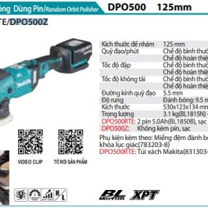 Makita DPO500Z MÁY ĐÁNH BÓNG QUỸ ĐẠO TRÒN DÙNG PIN(BL) (không kèm pin sạc)