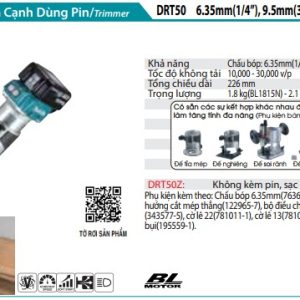 Makita DRT50Z MÁY ĐÁNH CẠNH DÙNG PIN(BL)(18V) (không kèm pin sạc)