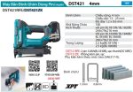 Makita DST421ZK MÁY BẮN ĐINH GHIM DÙNG PIN(ĐINH J 4MM) (không kèm pin sạc)