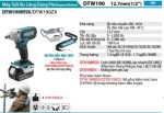 Makita DTW190RFJX MÁY SIẾT BU LÔNG DÙNG PIN(12.7MM (kèm 02 pin 3.0 + sạc nhanh)