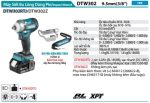 Makita DTW302RTJ MÁY SIẾT BU LÔNG DÙNG PIN(9.5MM/ (kèm 02 pin 5.0 + sạc nhanh)