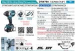 Makita DTW700ZX1 MÁY SIẾT BU LÔNG DÙNG PIN(12.7MM/ (không kèm pin sạc)