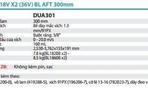 Makita DUA300ZB MÁY CƯA CÀNH TRÊN CAO DÙNG PIN(300MM/ (không kèm pin sạc)