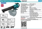 Makita DUB187Z MÁY THỔI VÀ HÚT BỤI DÙNG PIN(BL)(18V)