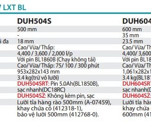 Makita DUH604SZ MÁY TỈA HÀNG RÀO DÙNG PIN(600MM/ (không kèm pin sạc)