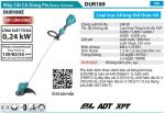 Makita DUR189Z MÁY CẮT CỎ DÙNG PIN(TAY CẦM VÒNG/BL) (không kèm pin sạc)