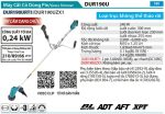 Makita DUR190URT1 MÁY CẮT CỎ DÙNG PIN(BL)(18V) (kèm 01 pin 5.0 + sạc nhanh)