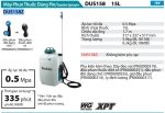 Makita DUS158Z MÁY PHUN THUỐC DÙNG PIN(15L)(18V) (không kèm pin sạc)