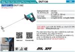 Makita DUT130RTE MÁY TRỘN SƠN DÙNG PIN(BL)(18V) (kèm 02 pin 5.0 + sạc nhanh)