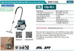 Makita DVC155LZX2 MÁY HÚT BỤI DÙNG PIN(ƯỚT & KHÔ/BL) (không kèm pin sạc)