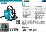 Makita DVC265ZX MÁY HÚT BỤI ĐEO VAI DÙNG PIN(HEPA/AWS/ (không kèm pin sạc)