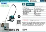 Makita DVC860LZ MÁY HÚT BỤI DÙNG PIN VÀ ĐIỆN(ƯỚT&KHÔ) (không kèm pin sạc)