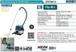 Makita DVC861LZ MÁY HÚT BỤI DÙNG ĐIỆN VÀ PIN(HEPA) (không kèm pin sạc)