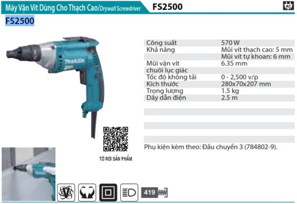 Makita FS2500 MÁY VẶN VÍT