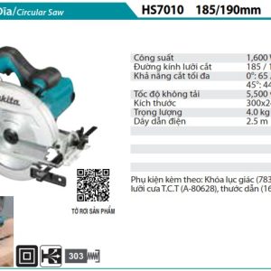 Makita HS7010 MÁY CƯA ĐĨA(185MM)