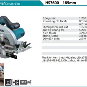 Makita HS7600 MÁY CƯA ĐĨA(185MM)