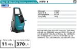 Makita HW111 MÁY XỊT RỬA ÁP LỰC CAO