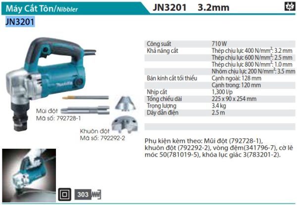 Makita JN3201 MÁY CẮT TÔN(3.2MM)