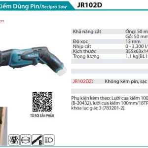 Makita JR102DZ MÁY CƯA KIẾM DÙNG PIN(10.8V) (không kèm pin sạc)