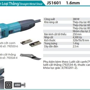 Makita JS1601 MÁY CẮT KIM LOẠI THẲNG(1.6MM)