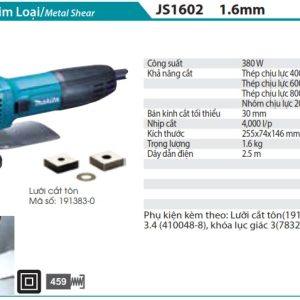 Makita JS1602 MÁY CẮT KIM LOẠI(1.6MM)