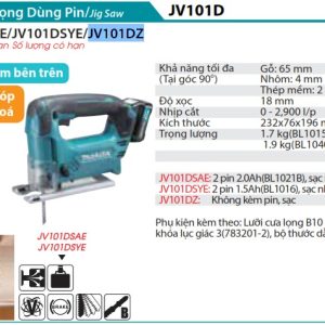 Makita JV101DZ MÁY CƯA LỌNG DÙNG PIN(12V MAX) (không kèm pin sạc)