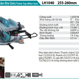 Makita LH1040 MÁY CƯA BÀN ĐA GÓC (260MM)