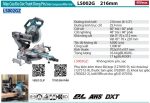 Makita LS002GZ MÁY CƯA ĐA GÓC TRƯỢT DÙNG PIN(216MM/AWS/ (không kèm pin sạc)