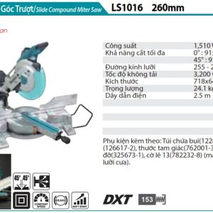 Makita LS1016 MÁY CƯA ĐA GÓC TRƯỢT(255MM)